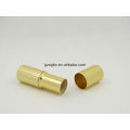 Rayas de aluminio redondo tubo contenedor de lápiz labial E089, taza tamaño 12.1/12.7,Custom colores